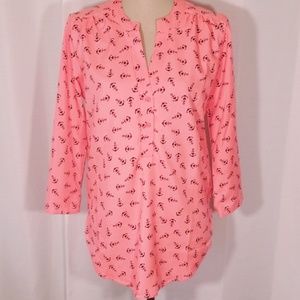 True Rock pink pattern tunic top. Size M